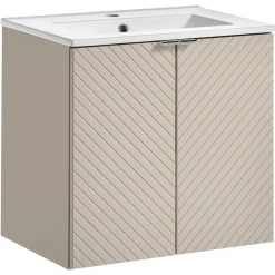Garnero Arredamenti Mobile bagno sospeso 60cm con lavabo 2 ante beige cashmere Neutry Hot