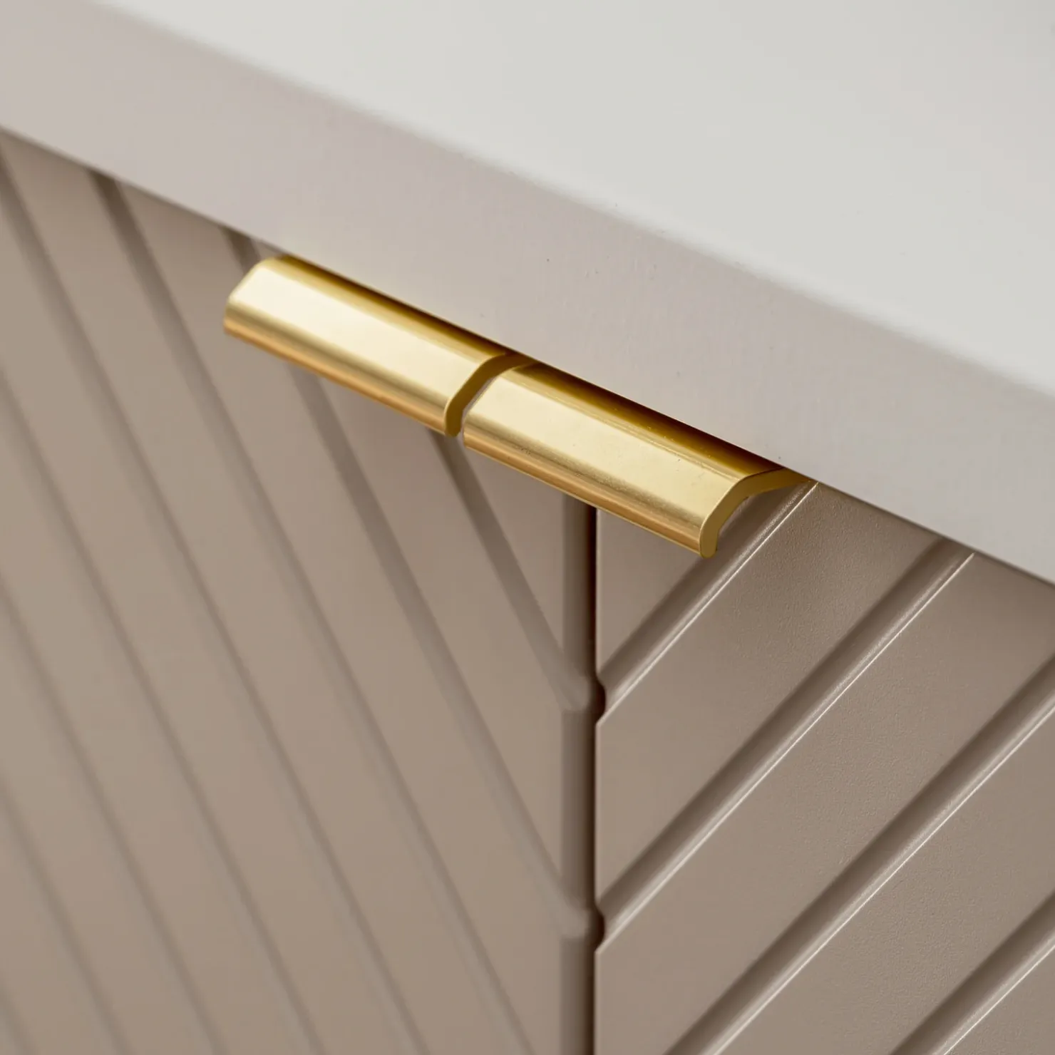 Garnero Arredamenti Mobile bagno sospeso 60cm con lavabo 2 ante beige cashmere Neutry Hot