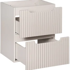 Garnero Arredamenti Mobile bagno sospeso 50cm cannettato con lavabo 2 cassetti Cleany Beige Best