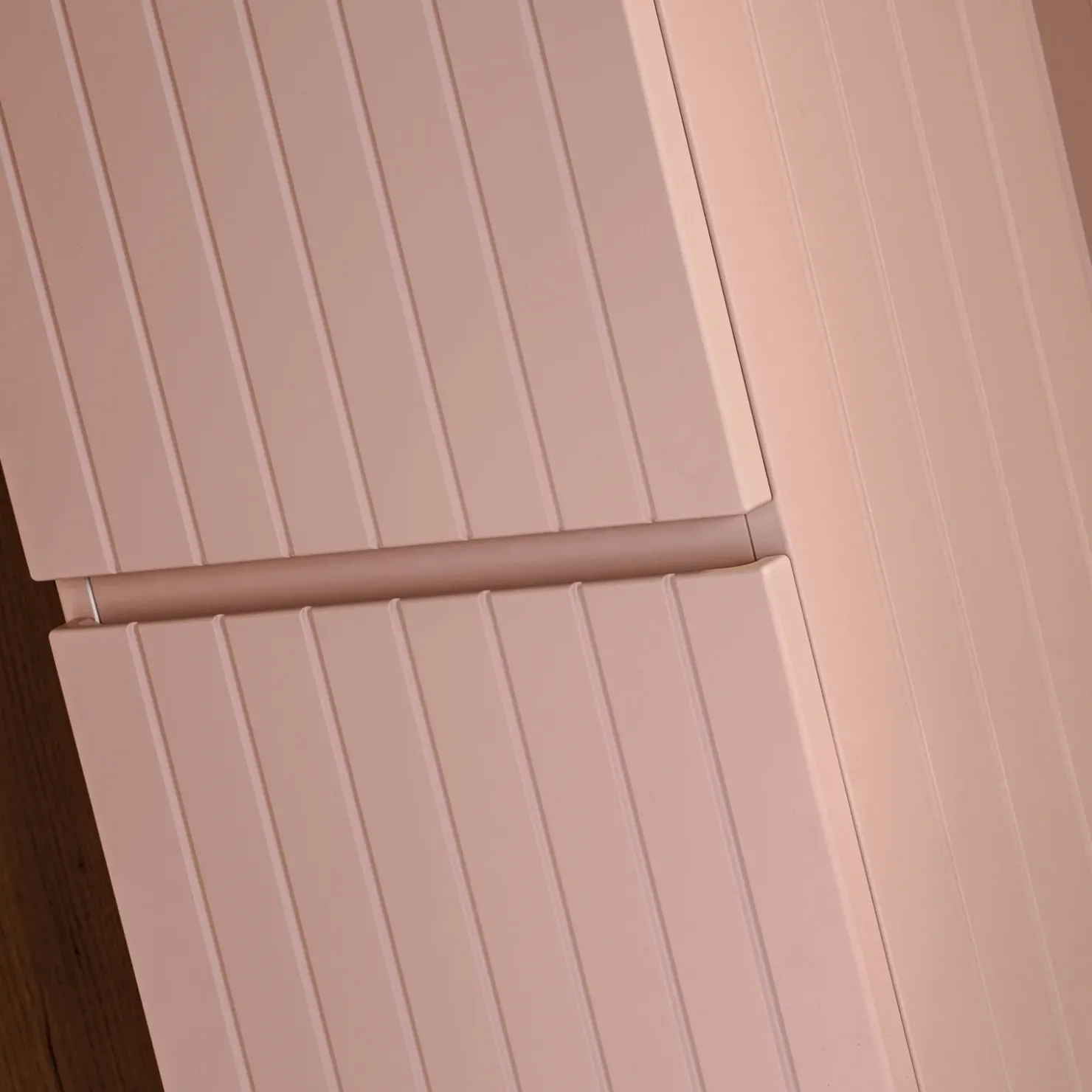 Garnero Arredamenti Mobile bagno sospeso 180cm cannettato con 2 lavabi, colonna e 2 specchi Autentic Rosa New