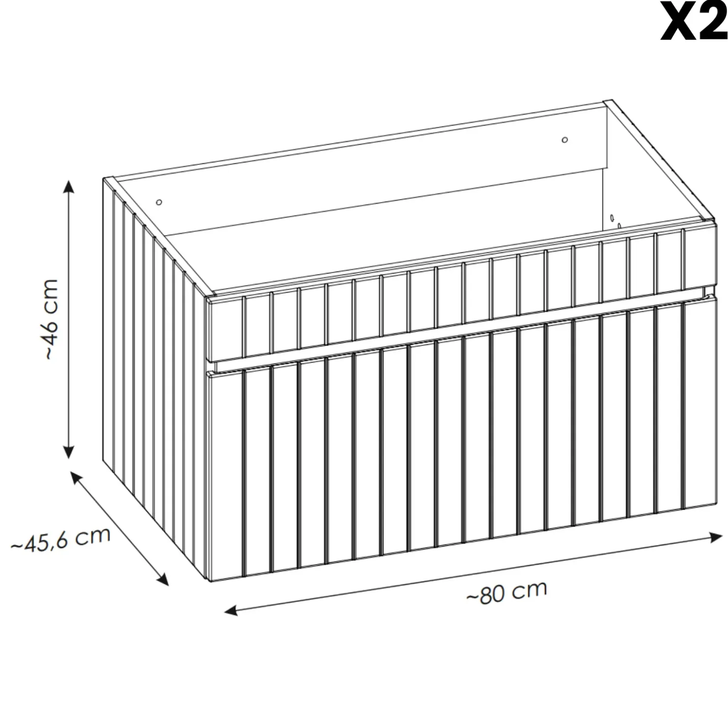 Garnero Arredamenti Mobile bagno sospeso 180cm cannettato con 2 lavabi, colonna e 2 specchi Autentic Rosa New
