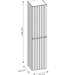 Garnero Arredamenti Mobile bagno sospeso 180cm cannettato con 2 lavabi, colonna e 2 specchi Autentic Rosa New