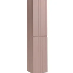 Garnero Arredamenti Mobile bagno sospeso 180cm cannettato con 2 lavabi, colonna e 2 specchi Autentic Rosa New
