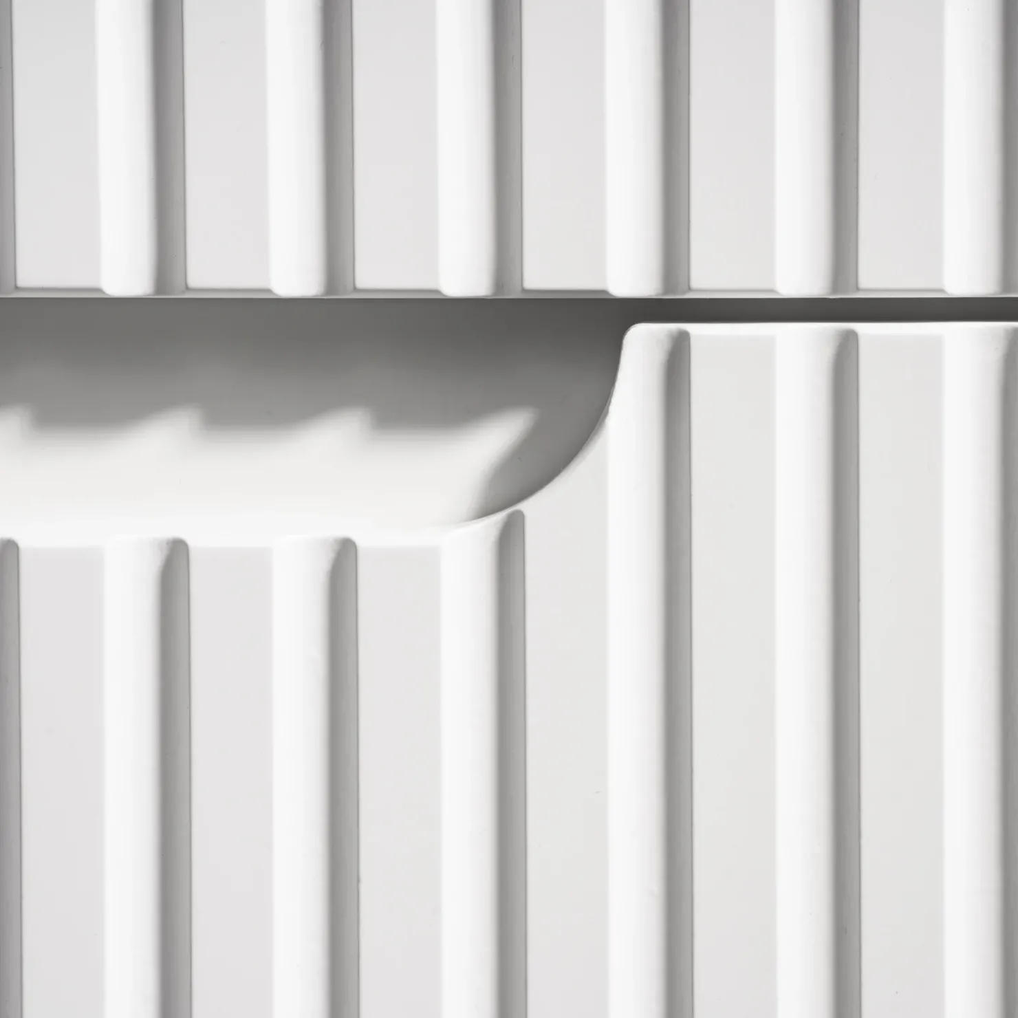 Garnero Arredamenti Mobile bagno sospeso 60cm cannettato con lavabo 2 cassetti bianco Cleany Bianco Opaco Sale