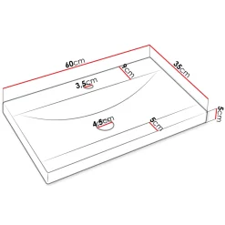Garnero Arredamenti Mobile bagno sospeso 60cm con lavabo, specchio e 2 colonne chiaro Luz Rovere Clearance