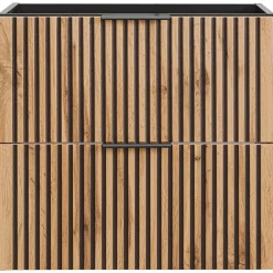 Garnero Arredamenti Mobile bagno sospeso 60cm cm con lavabo quercia antracite Limpid New