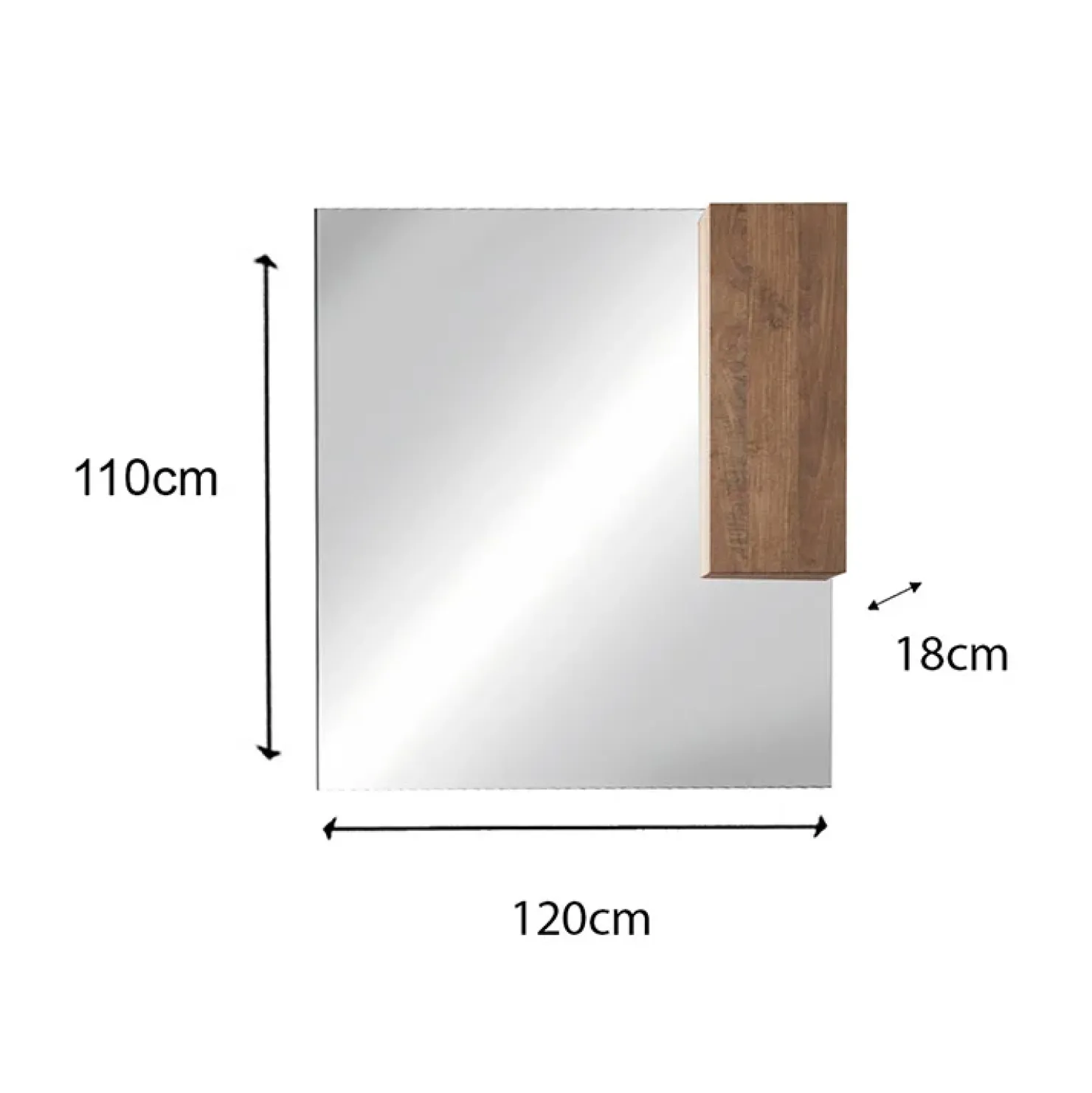 Garnero Arredamenti Mobile bagno sospeso 120cm con doppio lavabo e specchio rovere Alvarez Outlet