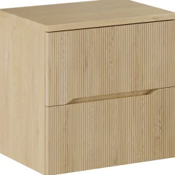 Garnero Arredamenti Mobile bagno sospeso 60cm cannettato 2 cassetti rovere Pretty New