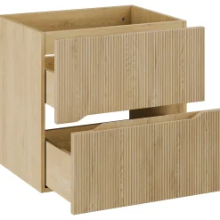 Garnero Arredamenti Mobile bagno sospeso 60cm cannettato 2 cassetti rovere Pretty New