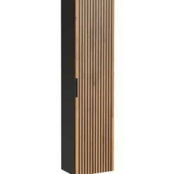 Garnero Arredamenti Mobile bagno sospeso 120cm cm con 2 lavabi da incasso, 2 specchi, colonna e cubotti quercia antracite Limpid Hot