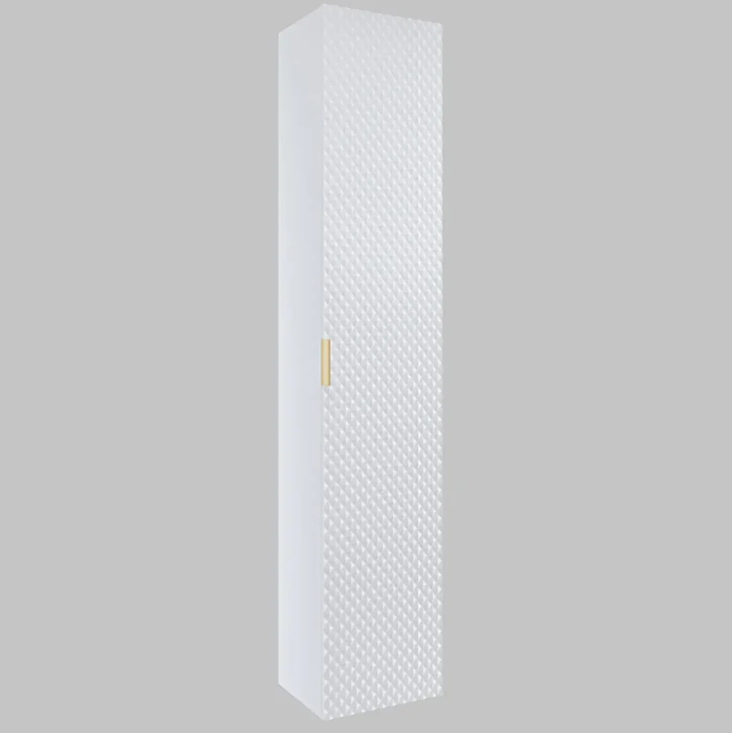 Garnero Arredamenti Mobile bagno sospeso 61cm con colonna bianco frontali decorati Konny Bianco Lucido - Bianco opaco Hot