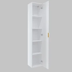 Garnero Arredamenti Mobile bagno sospeso 61cm con colonna bianco frontali decorati Konny Bianco Lucido - Bianco opaco Hot