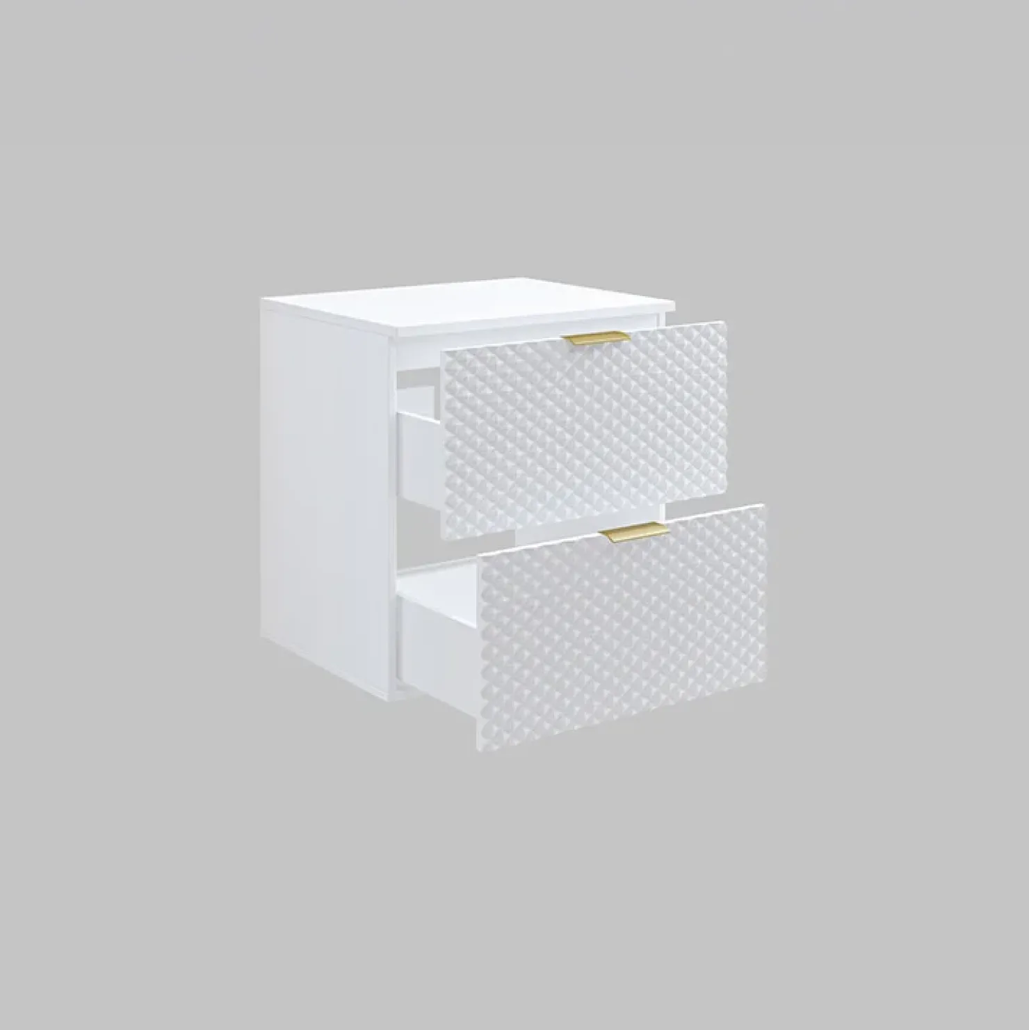 Garnero Arredamenti Mobile bagno sospeso 61cm con colonna bianco frontali decorati Konny Bianco Lucido - Bianco opaco Hot