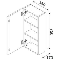Garnero Arredamenti Mobile bagno sospeso 120cm con 2 lavabi, colonna, pensile e base sospesa beige rovere Swim