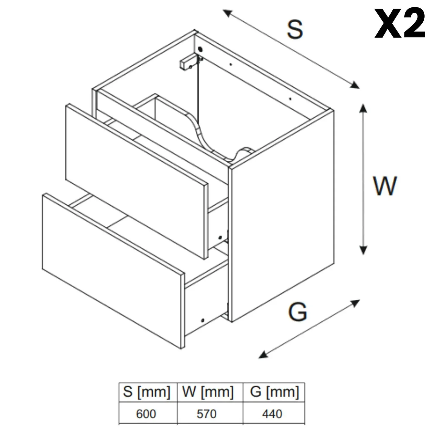 Garnero Arredamenti Mobile bagno sospeso 120cm con 2 lavabi, colonna, pensile e base sospesa beige rovere Swim
