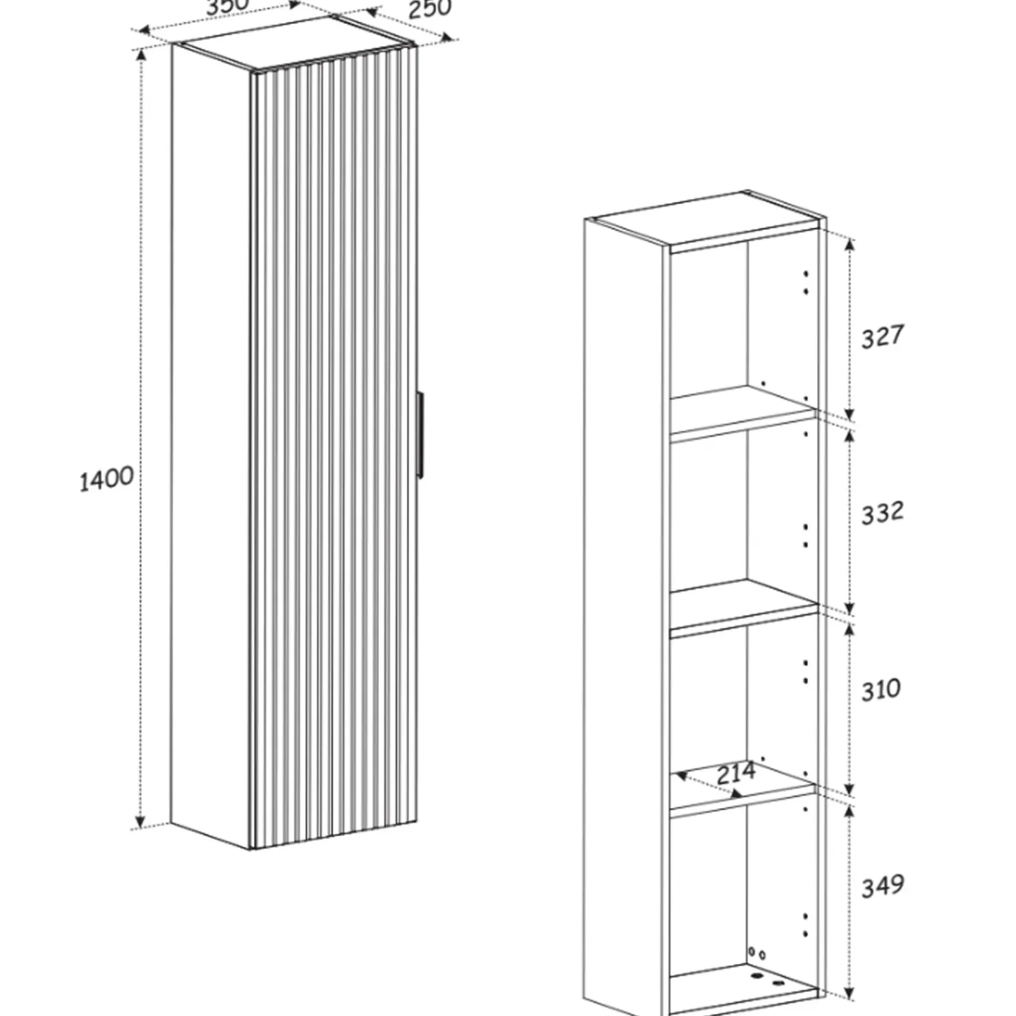 Garnero Arredamenti Mobile bagno sospeso 120cm cm con 2 lavabi da incasso, 2 specchi e colonna quercia antracite Limpid Clearance