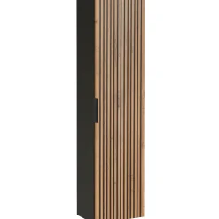 Garnero Arredamenti Mobile bagno sospeso 120cm cm con 2 lavabi da incasso, 2 specchi e colonna quercia antracite Limpid Clearance