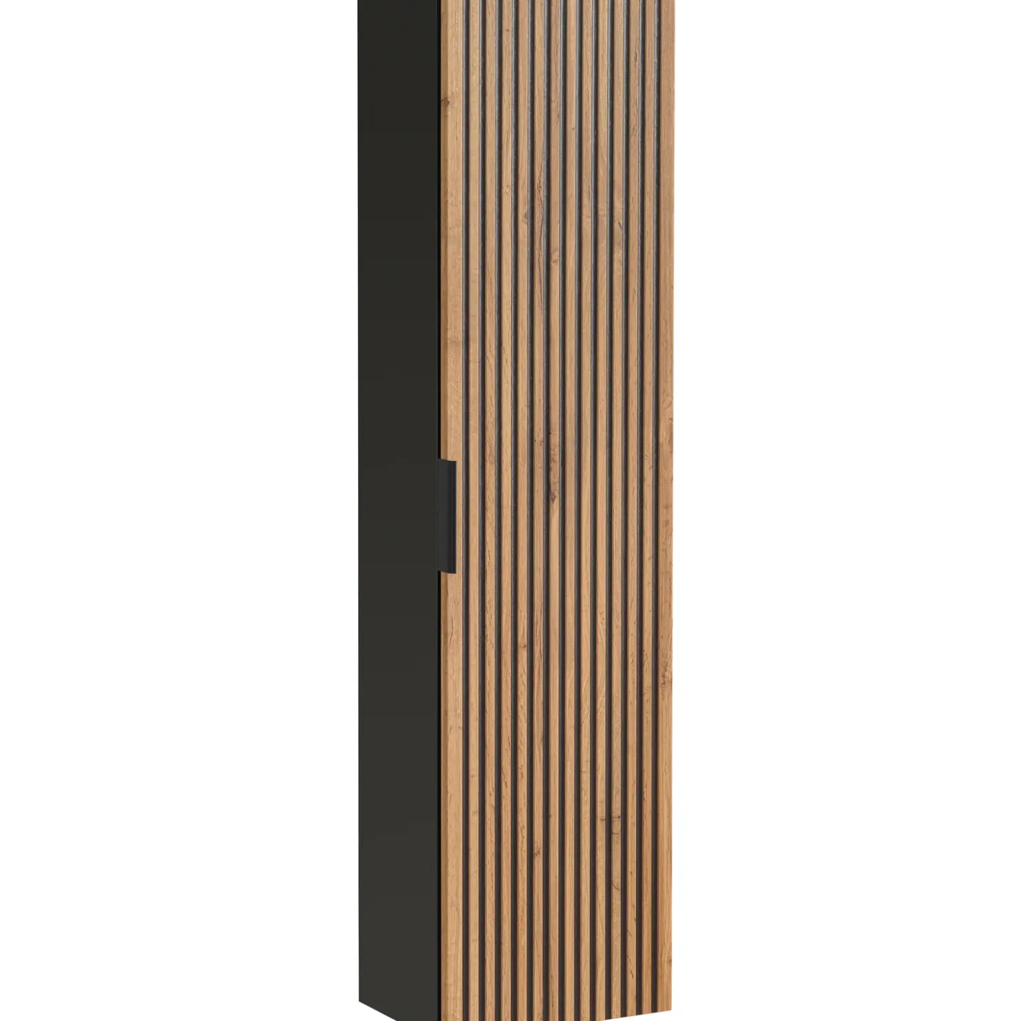 Garnero Arredamenti Mobile bagno sospeso 120cm cm con 2 lavabi da incasso, 2 specchi e colonna quercia antracite Limpid Clearance