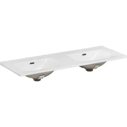 Garnero Arredamenti Mobile bagno sospeso 120cm cm con 2 lavabi da incasso, 2 specchi e colonna quercia antracite Limpid Clearance