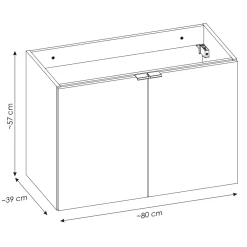 Garnero Arredamenti Mobile bagno sospeso 80cm con colonna rovere Rovery Clearance