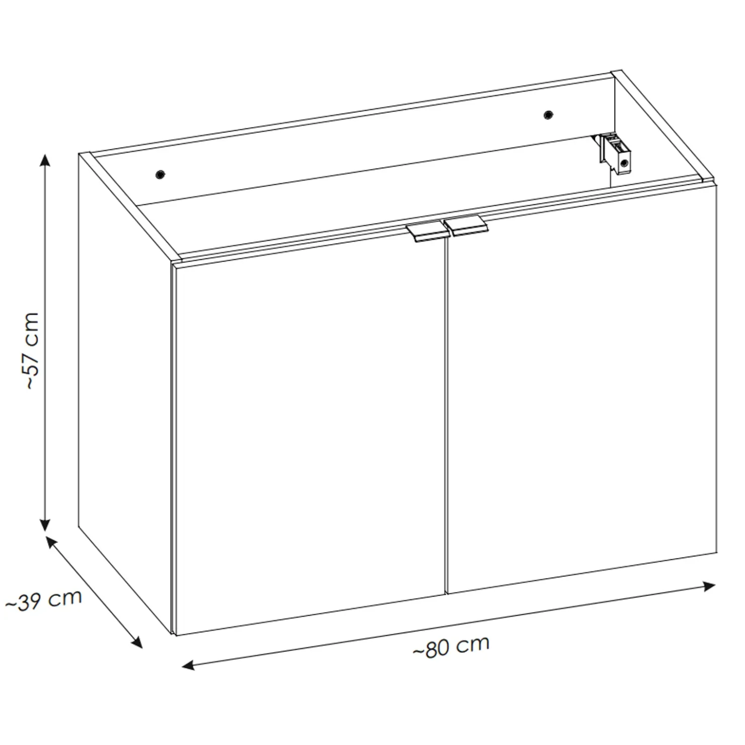Garnero Arredamenti Mobile bagno sospeso 80cm con colonna rovere Rovery Clearance