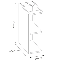 Garnero Arredamenti Mobile bagno sospeso 80cm con colonna rovere Rovery Clearance