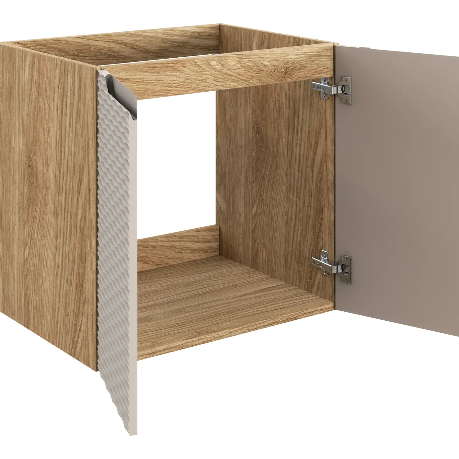 Garnero Arredamenti Mobile bagno sospeso 90cm con lavabo da incasso beige rovere Swim Beige - Rovere Clearance