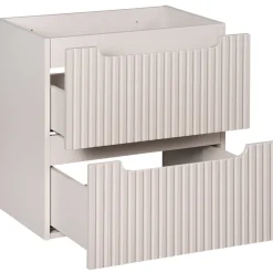 Garnero Arredamenti Mobile bagno sospeso 80cm cannettato 2 cassetti e vani rovere Cleany Beige Sale