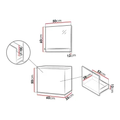 Garnero Arredamenti Mobile bagno sospeso 60cm con lavabo e specchio serigrafato bianco Baden 10 Bianco Lucido New