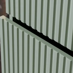 Garnero Arredamenti Mobile bagno sospeso 50cm cannettato con lavabo 2 cassetti verde salvia Greeny Hot