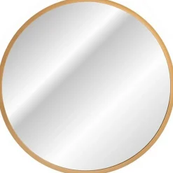 Garnero Arredamenti Mobile bagno sospeso 60cm con lavabo, specchio rotondo e colonna cannettato blu Deep Outlet