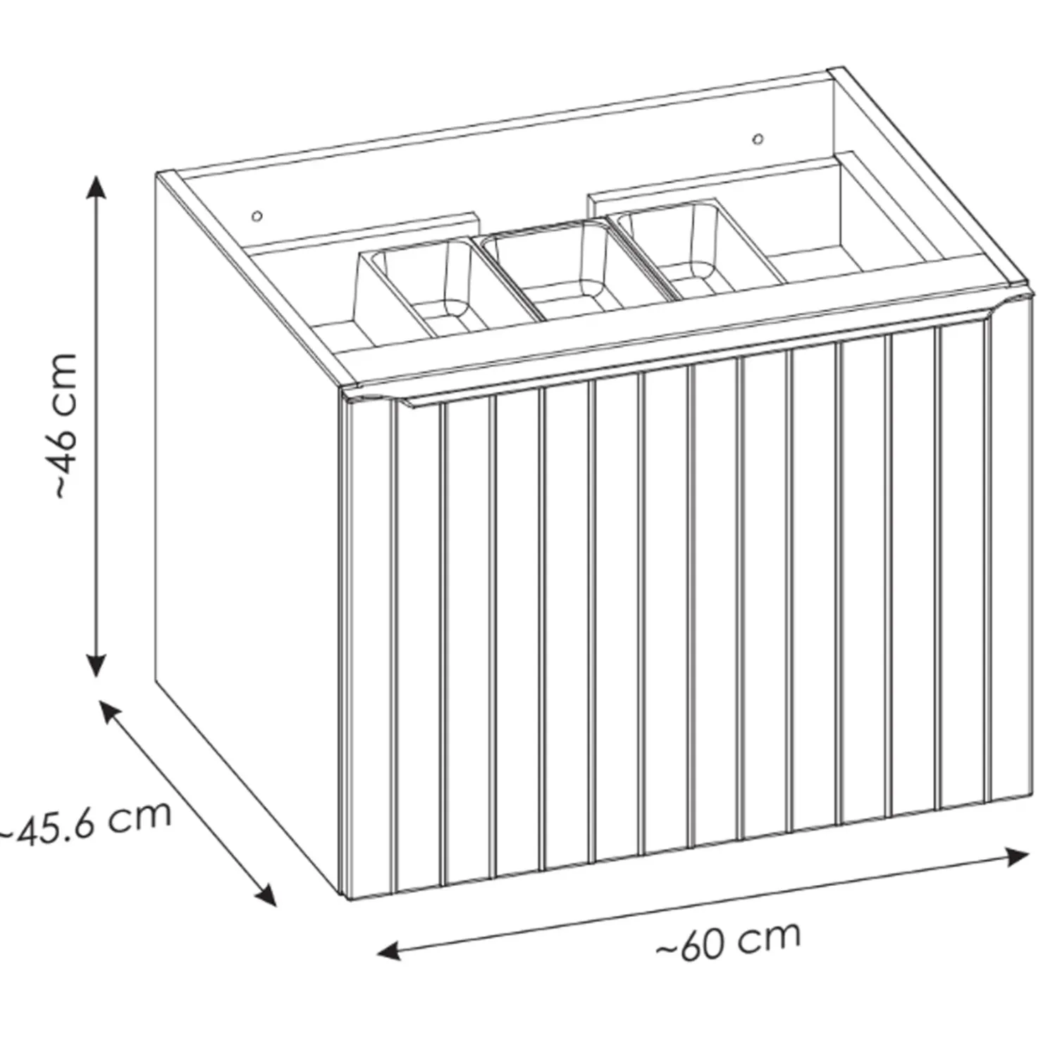 Garnero Arredamenti Mobile bagno sospeso 60cm con lavabo, specchio rotondo e colonna cannettato blu Deep Outlet