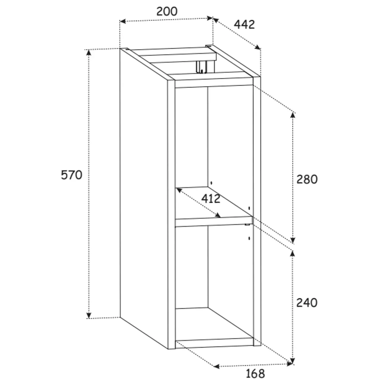 Garnero Arredamenti Mobile bagno sospeso 80cm cannettato 2 cassetti e vani rovere Cleany Nero Hot