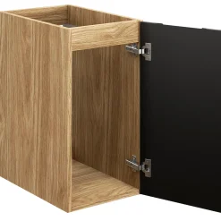 Garnero Arredamenti Mobile bagno sospeso 120cm con lavabo da incasso nero rovere Swim Nero - Rovere