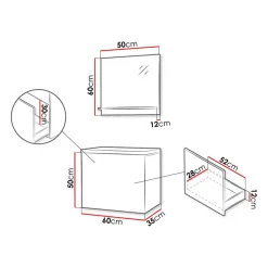 Garnero Arredamenti Mobile bagno sospeso 60cm con lavabo e specchio serigrafato nero Baden 10 Nero Lucido Clearance