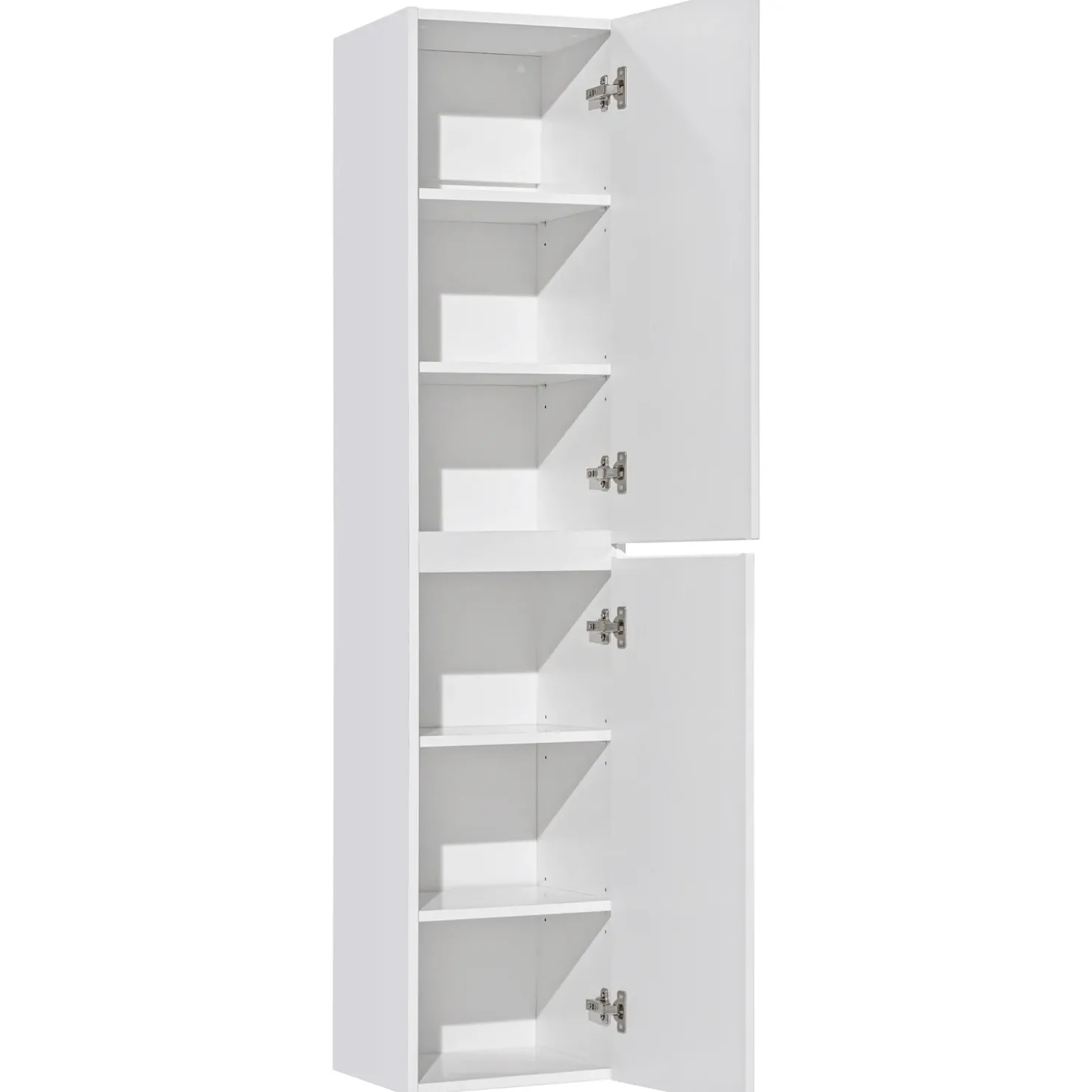 Garnero Arredamenti Mobile bagno sospeso 60cm cannettato con lavabo da incasso, colonna e specchio bianco Autentic Online