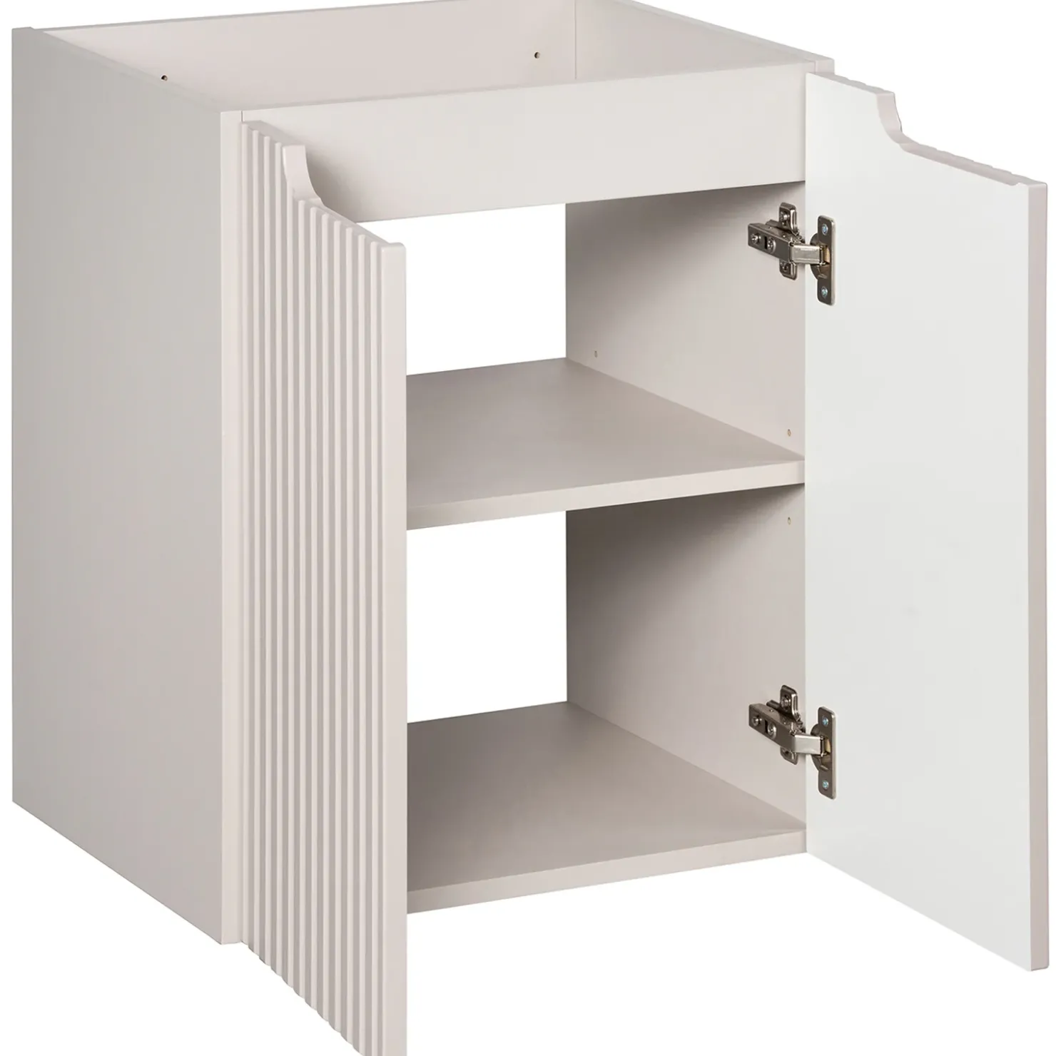 Garnero Arredamenti Mobile bagno sospeso 50cm cannettato 2 ante rovere Cleany Beige Online