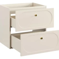 Garnero Arredamenti Mobile bagno sospeso 120cm fresato 4 cassetti beige Sand Online