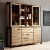 Garnero Arredamenti Mobile credenza alta 180x200h cm quercia nero opaco Neive Clearance