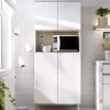 Garnero Arredamenti Mobile cucina 80x191h cm 4 ante bianco opaco rovere naturale Penny Online