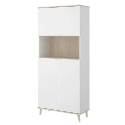 Garnero Arredamenti Mobile cucina 80x191h cm 4 ante bianco opaco rovere naturale Penny Online