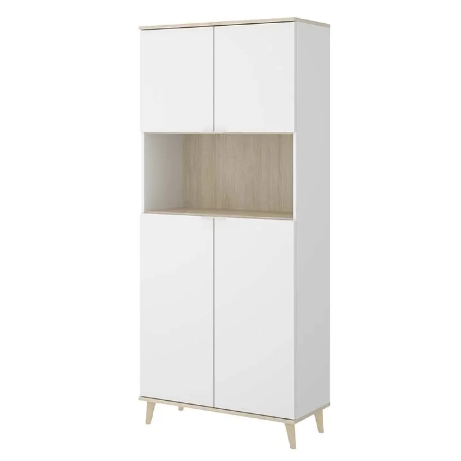 Garnero Arredamenti Mobile cucina 80x191h cm 4 ante bianco opaco rovere naturale Penny Online