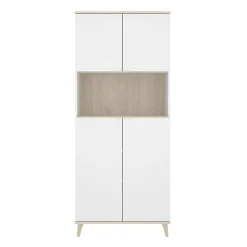 Garnero Arredamenti Mobile cucina 80x191h cm 4 ante bianco opaco rovere naturale Penny Online