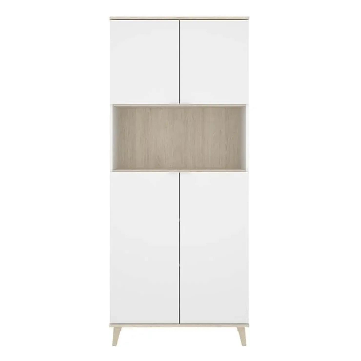 Garnero Arredamenti Mobile cucina 80x191h cm 4 ante bianco opaco rovere naturale Penny Online