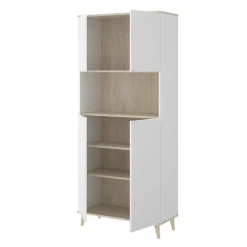 Garnero Arredamenti Mobile cucina 80x191h cm 4 ante bianco opaco rovere naturale Penny Online