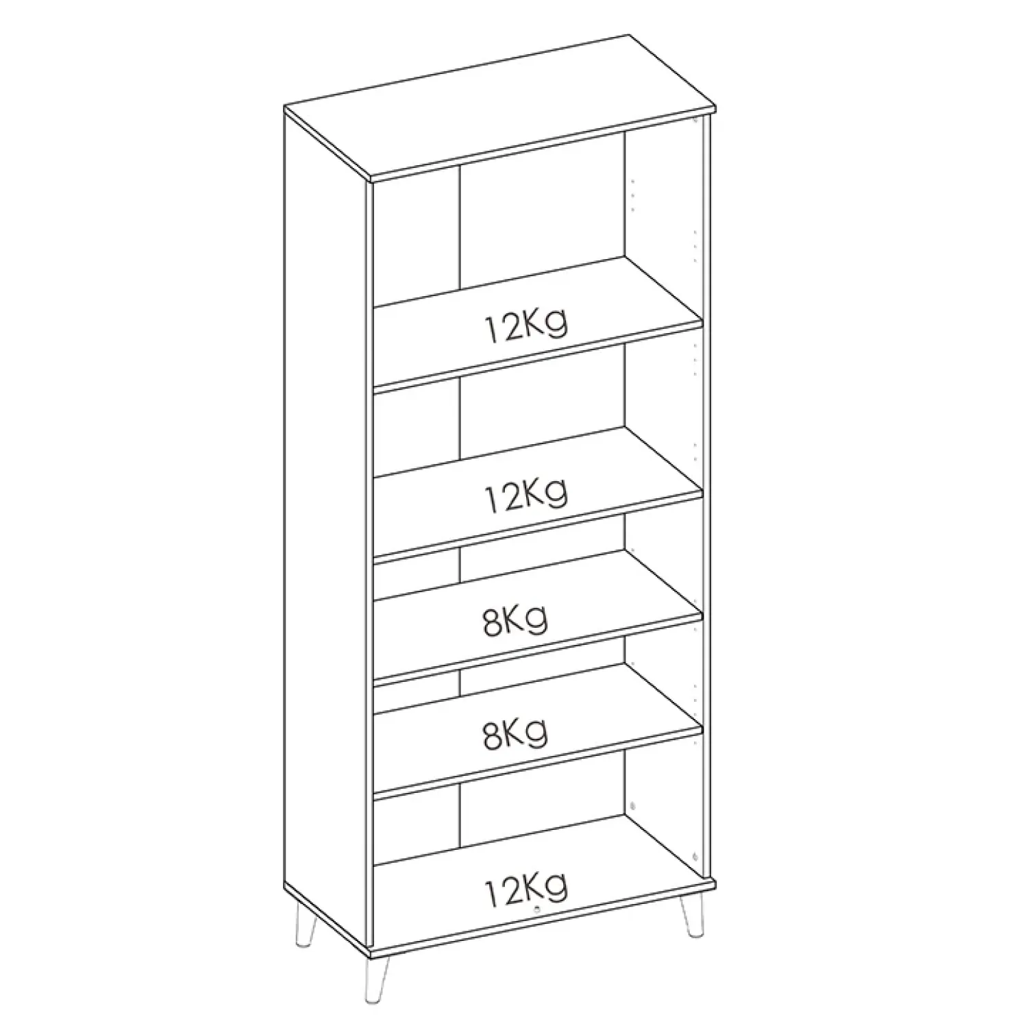 Garnero Arredamenti Mobile cucina 80x191h cm 4 ante bianco opaco rovere naturale Penny Online