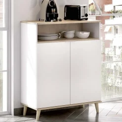 Garnero Arredamenti Mobile cucina 80x102h cm 2 ante bianco opaco rovere naturale Penny Discount