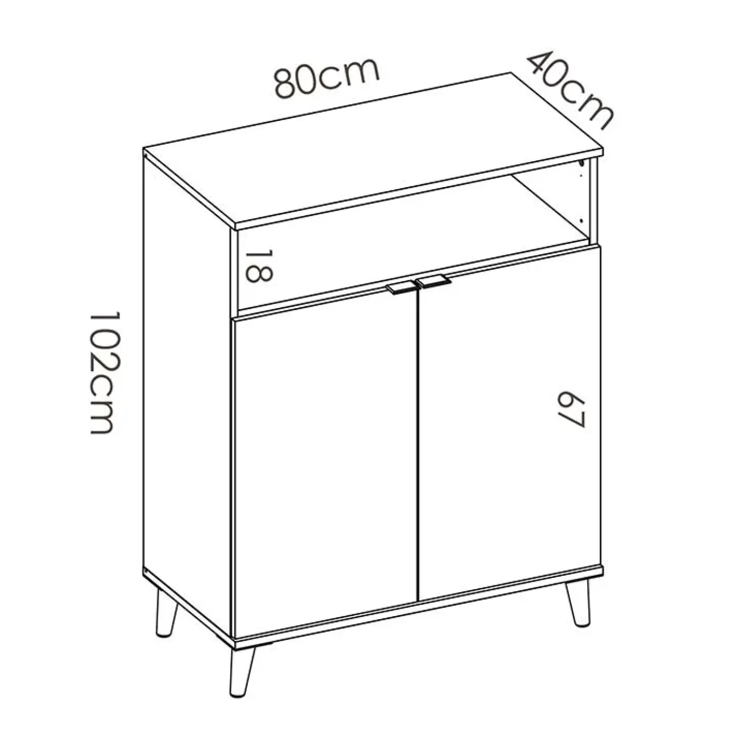 Garnero Arredamenti Mobile cucina 80x102h cm 2 ante bianco opaco rovere naturale Penny Discount