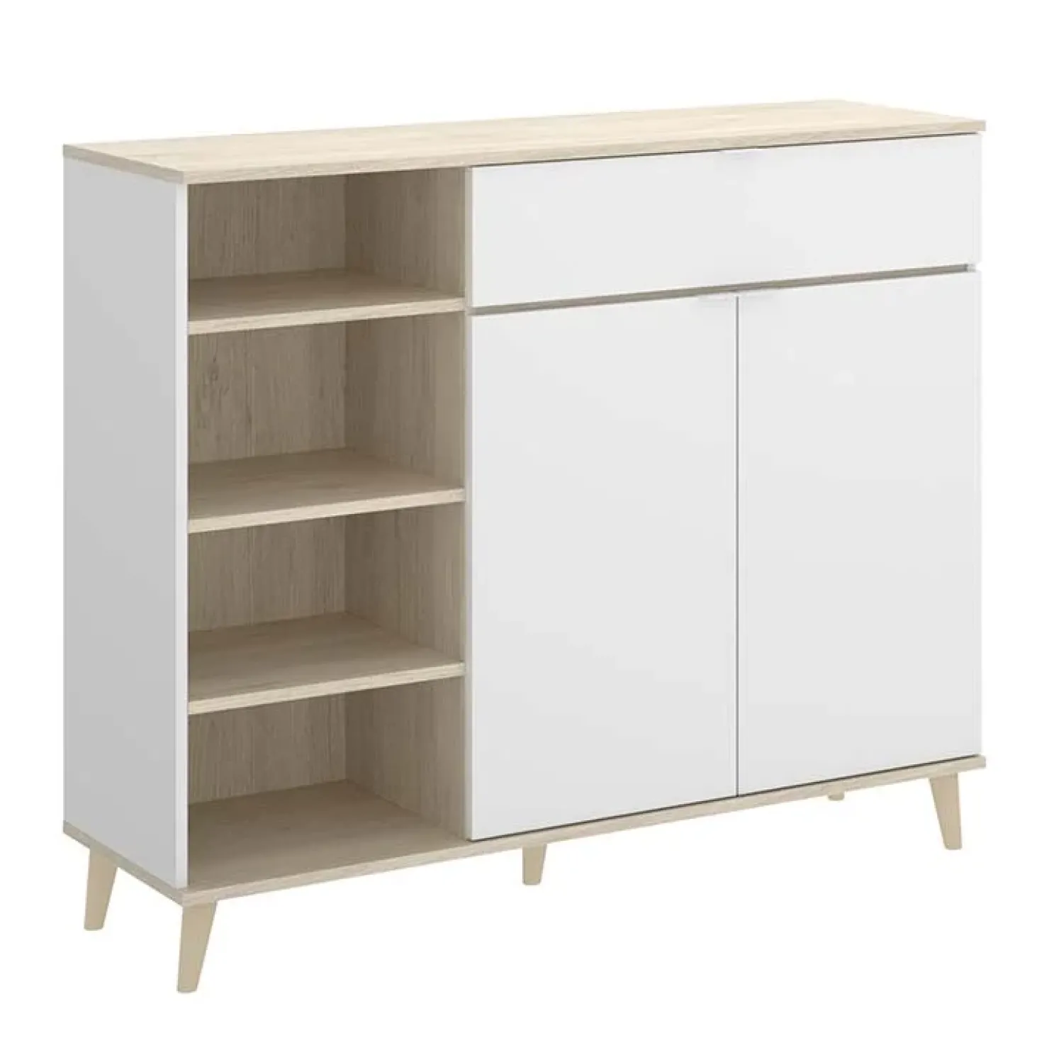 Garnero Arredamenti Mobile cucina 120x102h cm bianco opaco rovere da cucina moderno Penny Hot