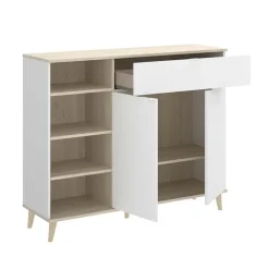 Garnero Arredamenti Mobile cucina 120x102h cm bianco opaco rovere da cucina moderno Penny Hot